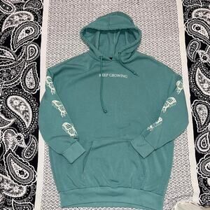 Green and white oversized hoodie